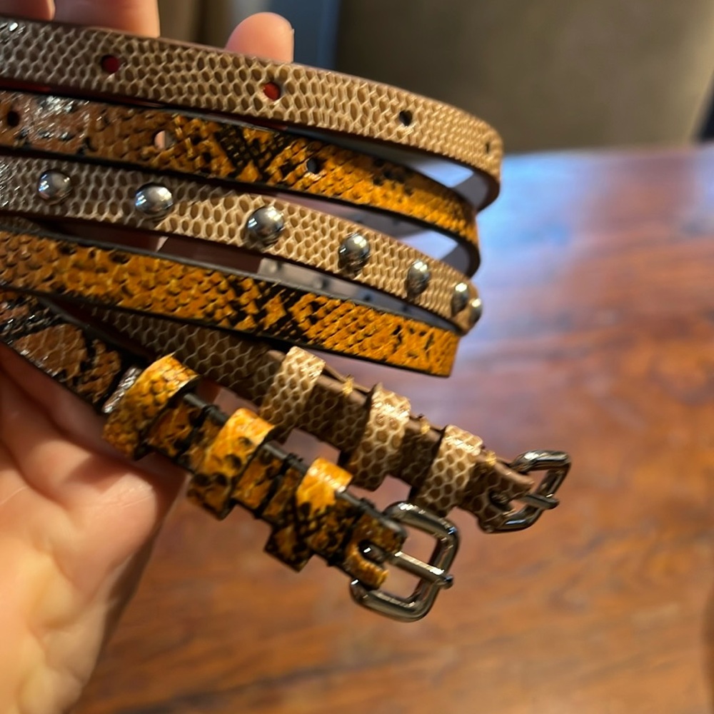Thin leather belts